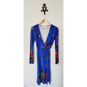 Diane Von Furstenberg Camden Cove 100% Silk US 4 Wrap Dress Chinoiserie DVF